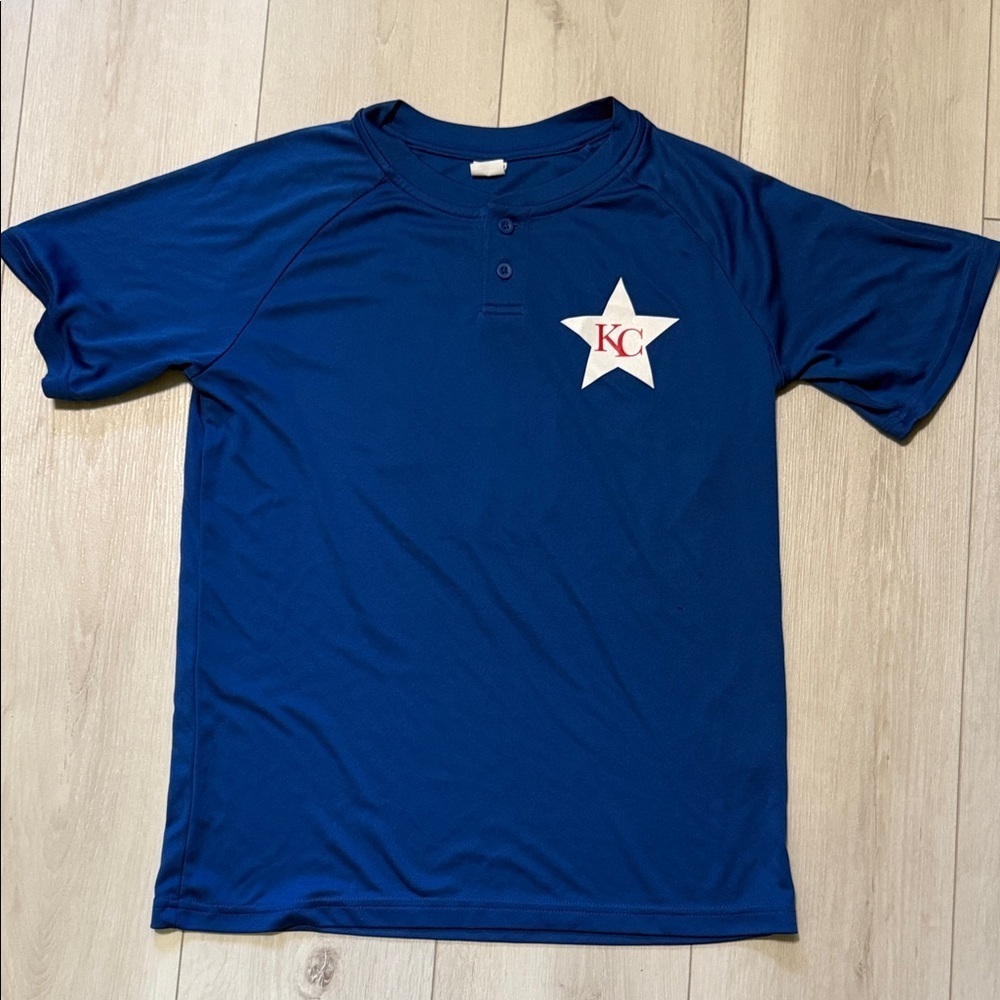 Sport-Tek Baseball Kansas City Royals Blue Kids Jersey Size Youth Large